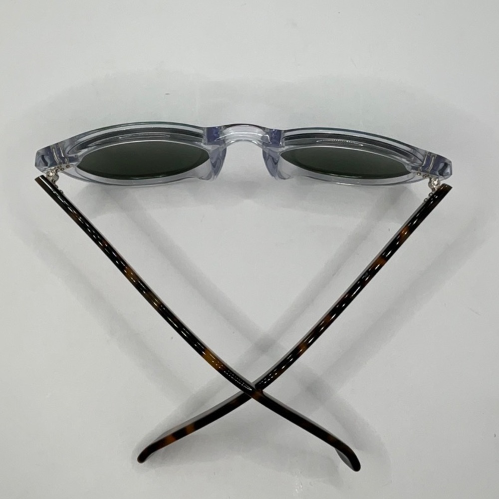 Illesteva Leonard 2- Clear/Havana w/Aqua Green Mirror - Picture 12 of 16